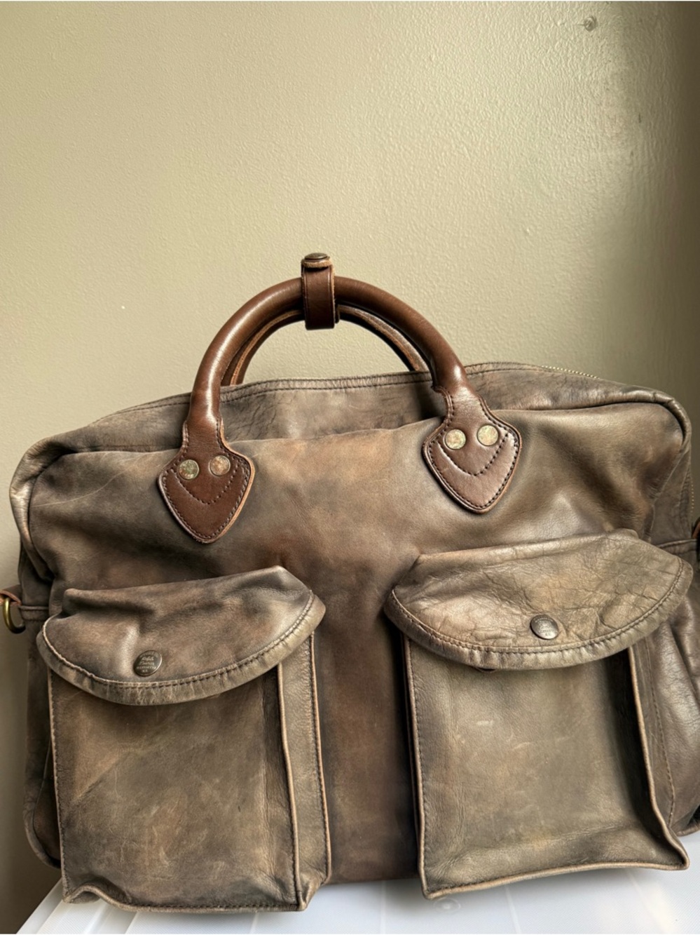 RRL: Leather Shoulder Bag